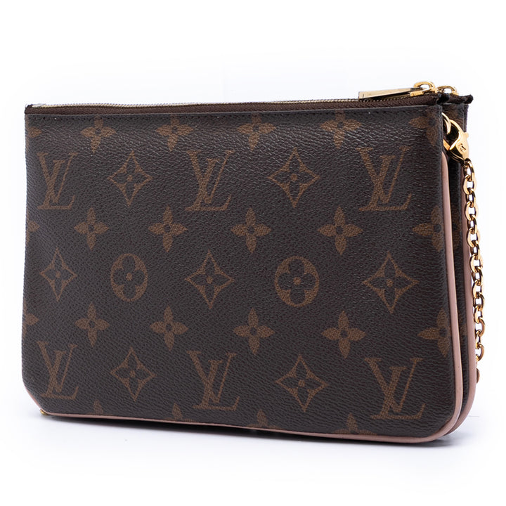 Louis Vuitton Monogram Blooming Flowers Double Zip Pochette