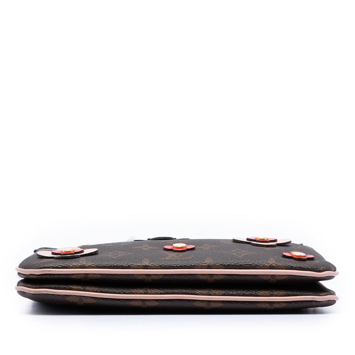 Louis Vuitton Monogram Blooming Flowers Double Zip Pochette