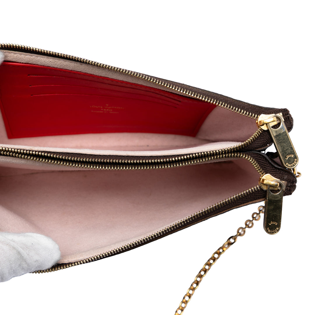 Louis Vuitton Monogram Blooming Flowers Double Zip Pochette