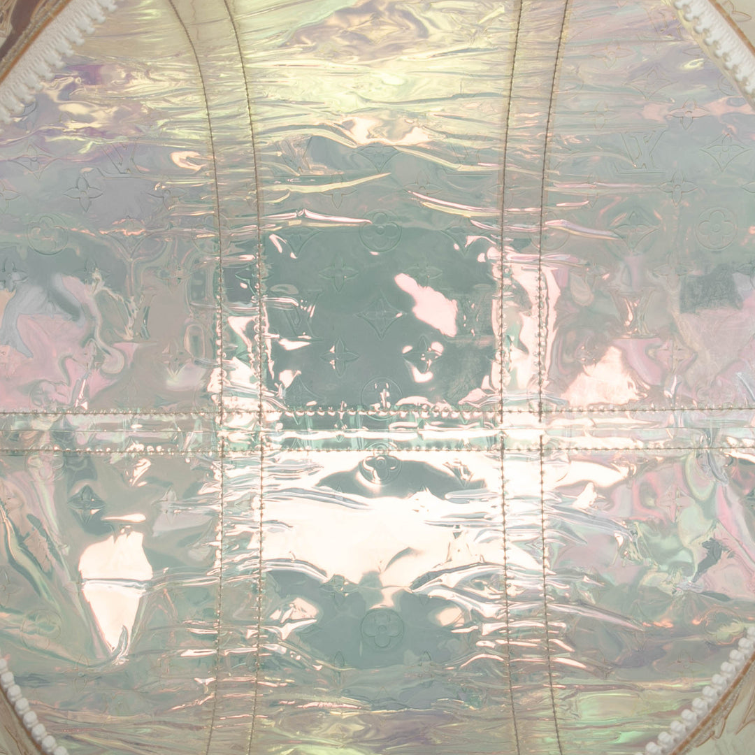 Louis Vuitton Monogram Prism Keepall Bandouliere 50 Blanc