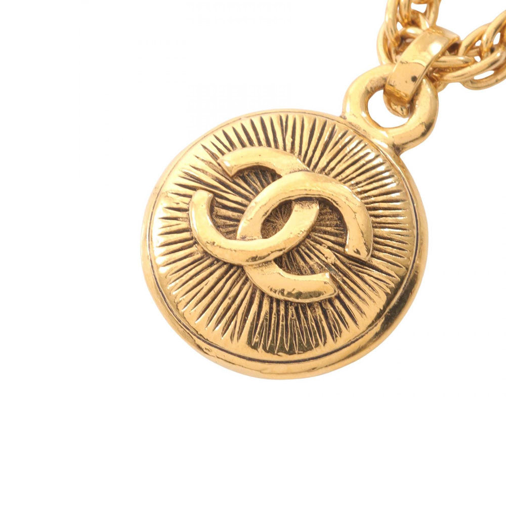 Chanel plaqué CC Rond Pendant Collier – GABY PARIS Authentique