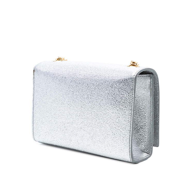 Saint Laurent Small Metallic Cuir de veau Classic Monogram Kate Sac porté croisé
