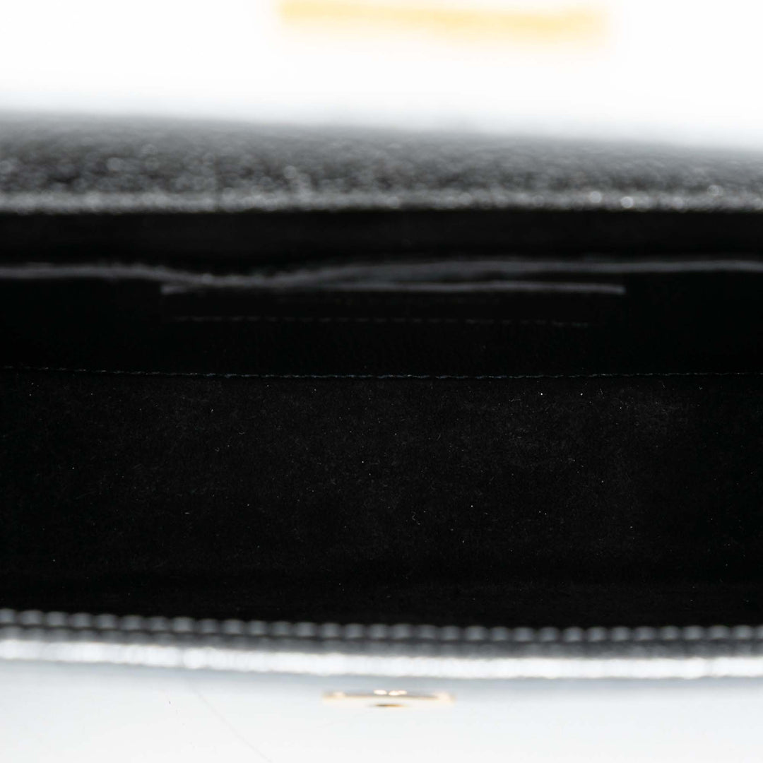 Saint Laurent Small Metallic Cuir de veau Classic Monogram Kate Sac porté croisé