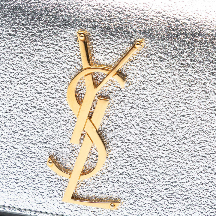 Saint Laurent Small Metallic Cuir de veau Classic Monogram Kate Sac porté croisé
