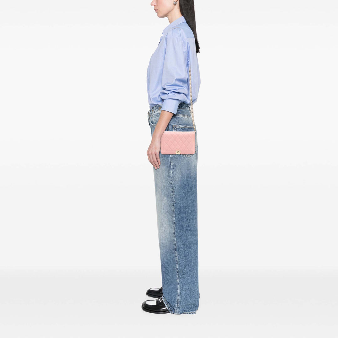 Chanel Quilted Caviar Boy Wallet on Chain Rose – GABY PARIS Authentique