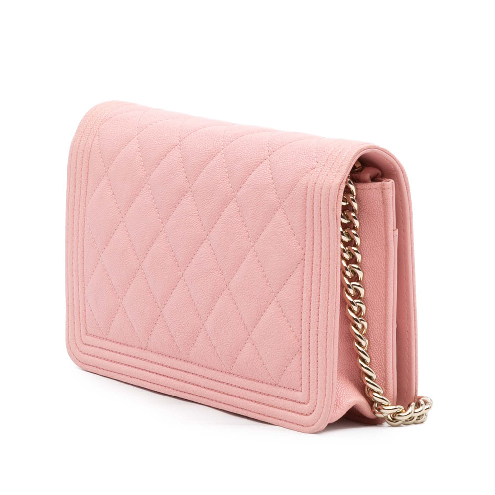 Chanel Quilted Caviar Boy Wallet on Chain Rose – GABY PARIS Authentique
