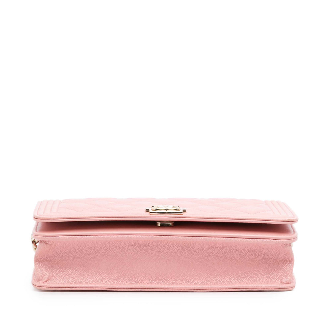 Chanel Quilted Caviar Boy Wallet on Chain Rose – GABY PARIS Authentique