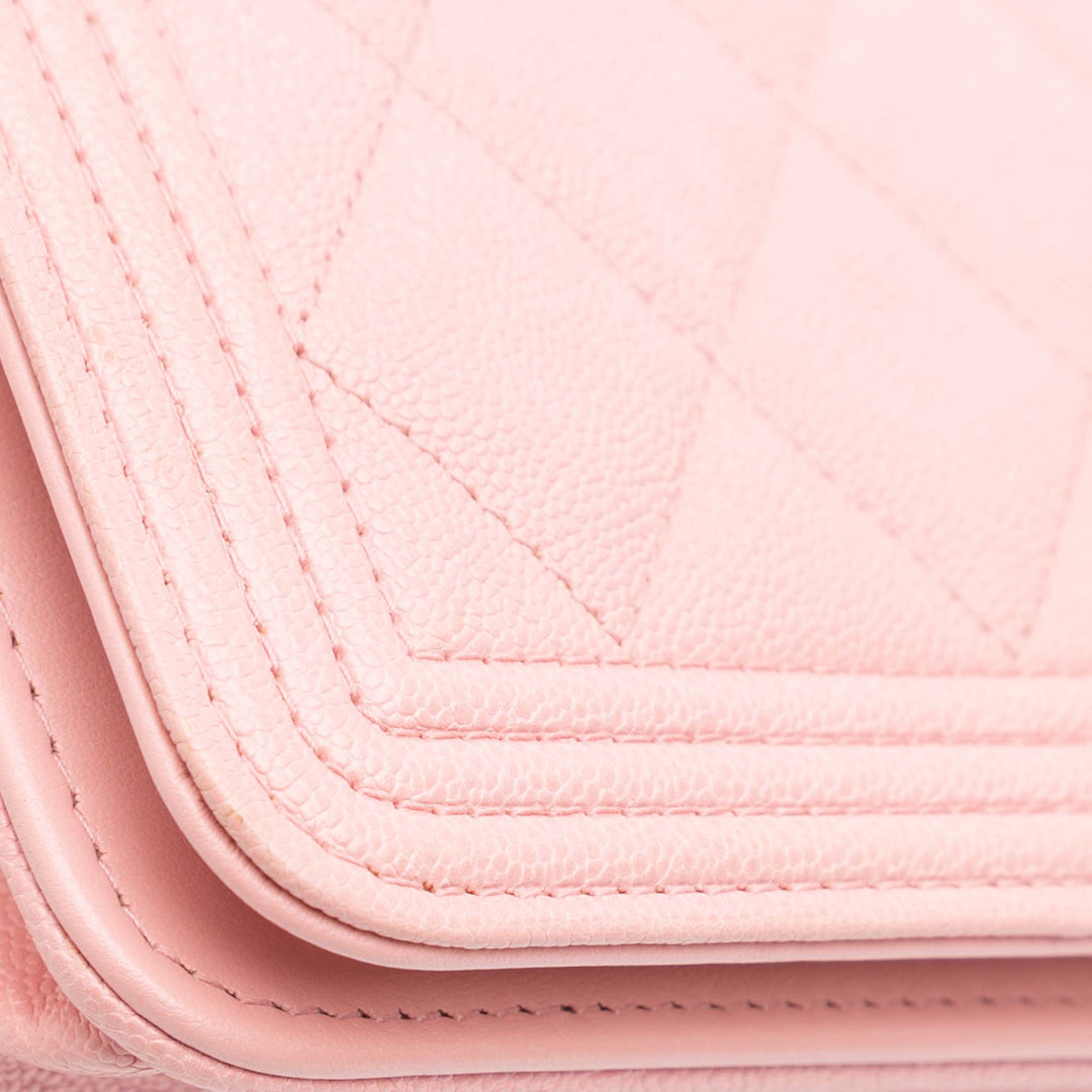 Chanel Quilted Caviar Boy Wallet on Chain Rose – GABY PARIS Authentique