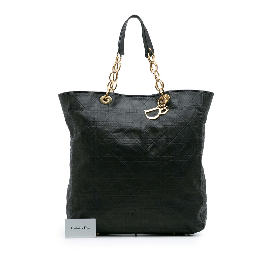 Dior Large Cuir d’agneau Cannage Lady Dior Soft Shopping Cabas Noir – GABY PARIS Authentique