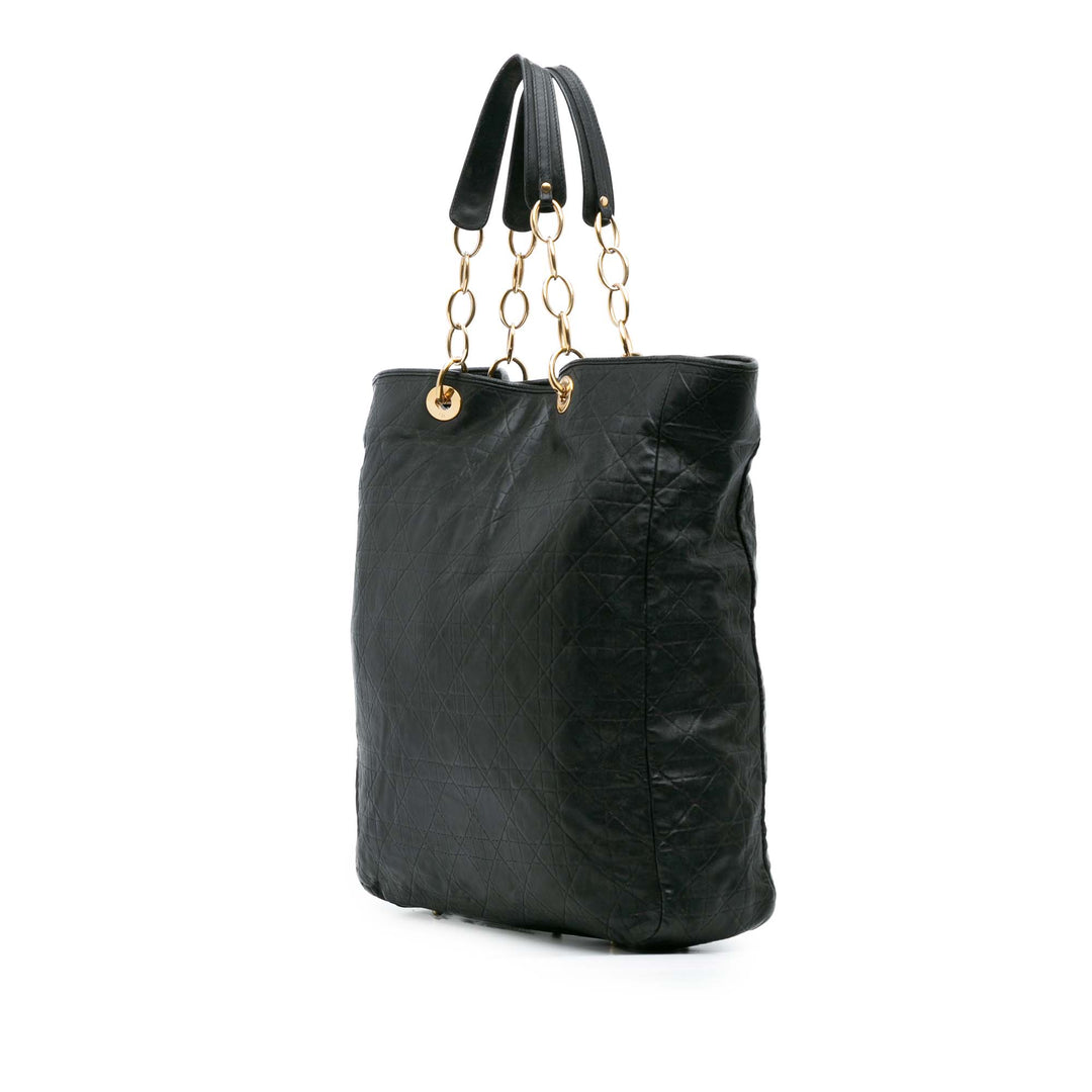 Dior Large Cuir d’agneau Cannage Lady Dior Soft Shopping Cabas Noir – GABY PARIS Authentique