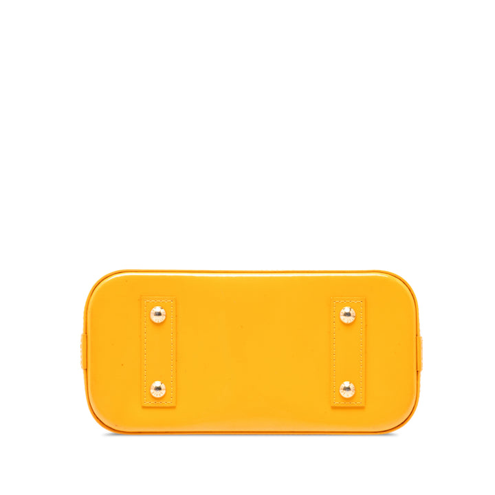 Louis Vuitton Alma BB Cuir verni Monogram Jaune