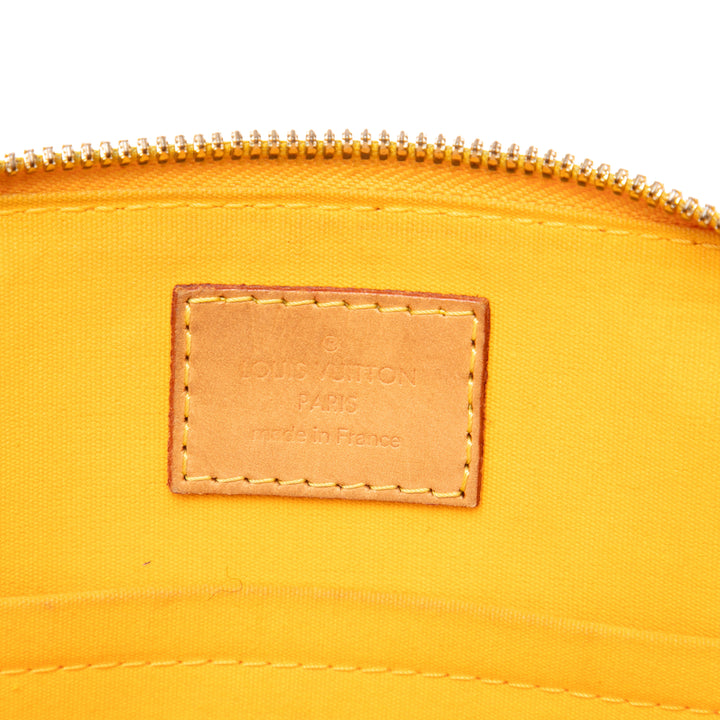 Louis Vuitton Alma BB Cuir verni Monogram Jaune