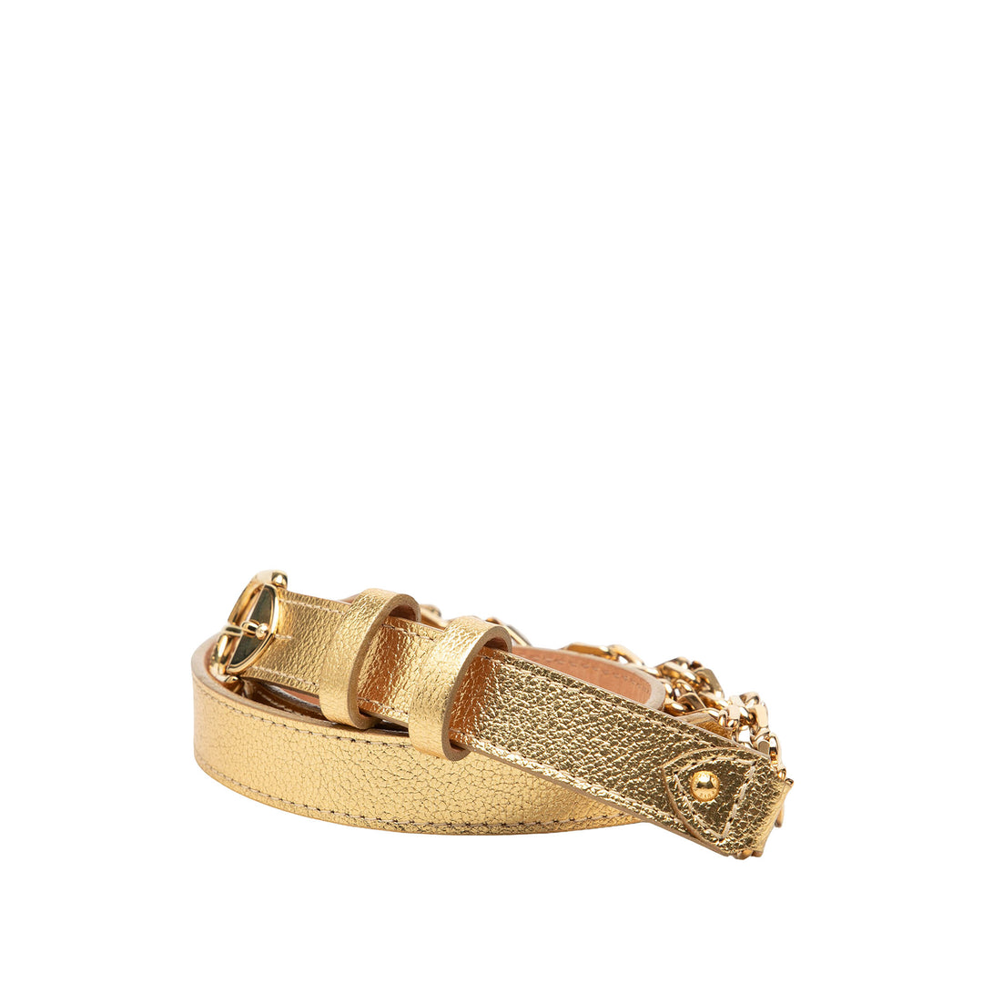Louis Vuitton Ceinture Métallisé Chaîne Cuir de veau Doré – vue 2 – GABY PARIS