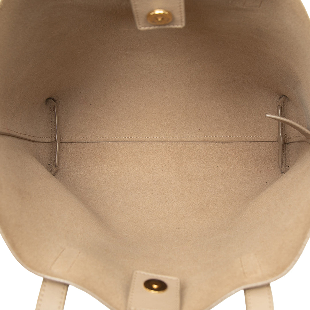 Saint Laurent Cabas North South Toy Beige – vue 4 – GABY PARIS