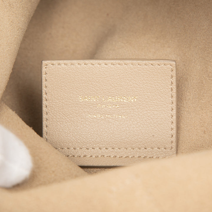 Saint Laurent Cabas North South Toy Beige – vue 5 – GABY PARIS