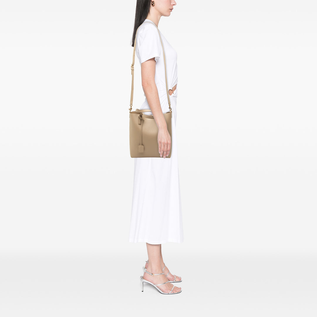 Saint Laurent Cabas North South Toy Beige – vue 6 – GABY PARIS