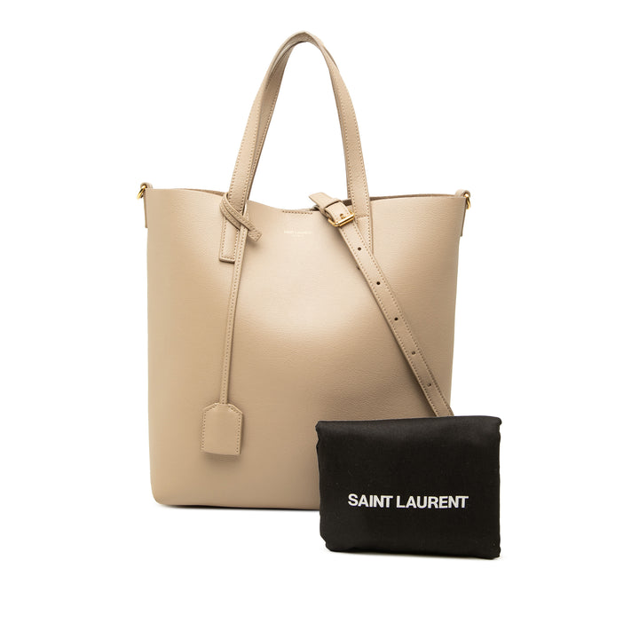 Saint Laurent Cabas North South Toy Beige – vue 7 – GABY PARIS