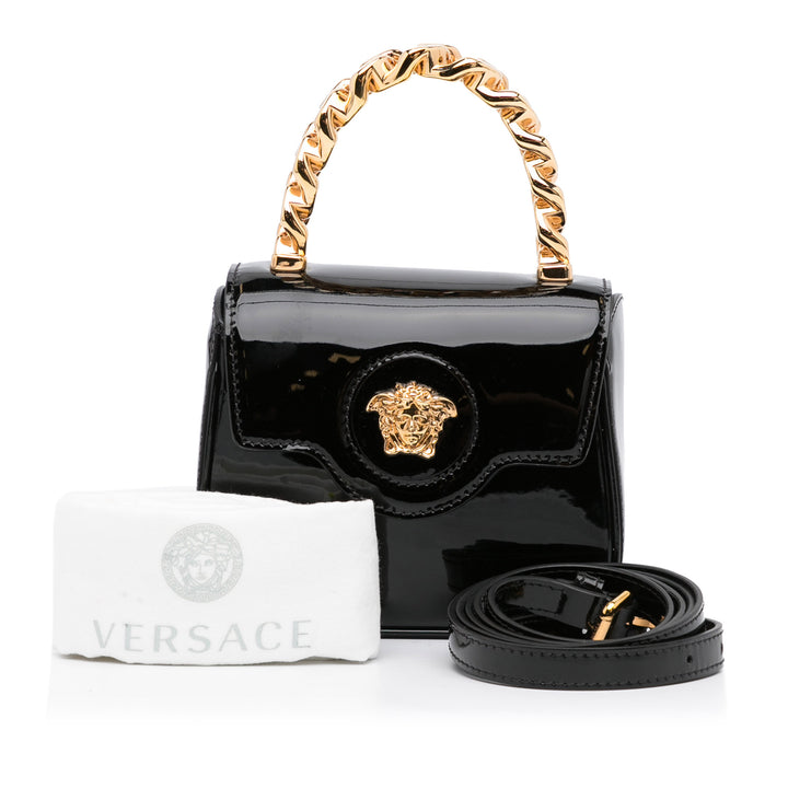 Mini La Medusa Patent Satchel Black - Gaby Paris