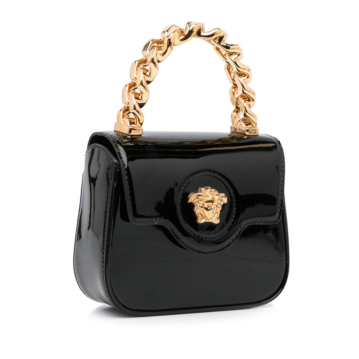 Mini La Medusa Patent Satchel Black - Gaby Paris