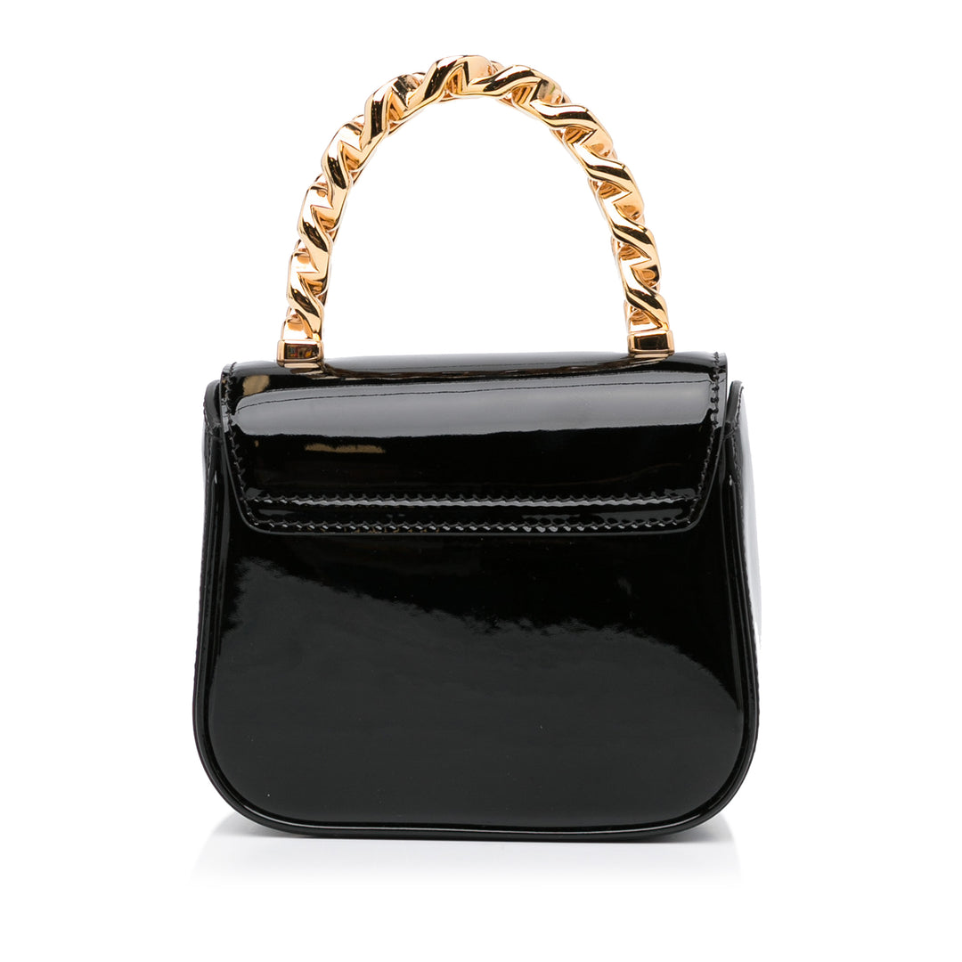 Mini La Medusa Patent Satchel Black - Gaby Paris