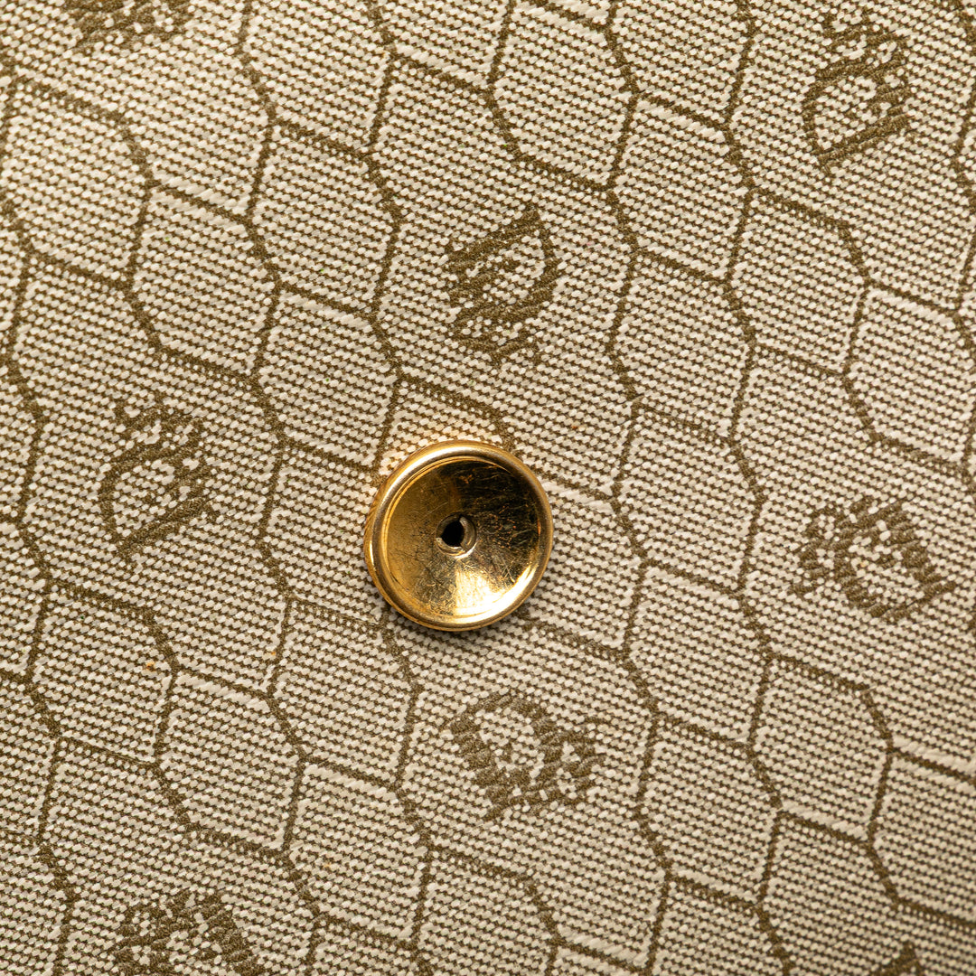 Honeycomb Coated Canvas Chain Shoulder Bag Brown - Gaby Paris