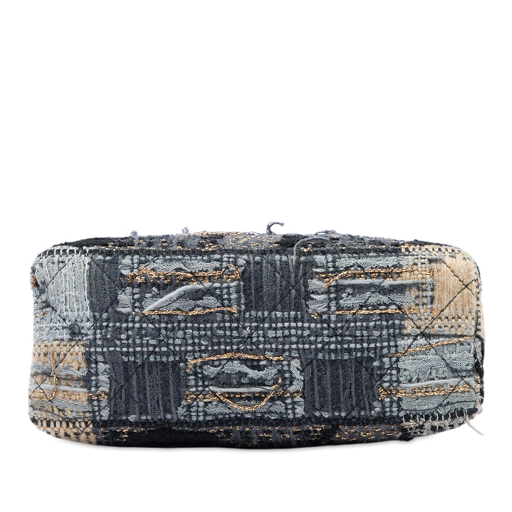 Multicolor Quadrato Sac boîte Tweed Noir
