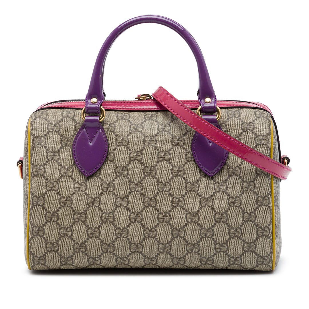 Édition limitée Multicolor Boston Sac Petit GG Supreme Violet