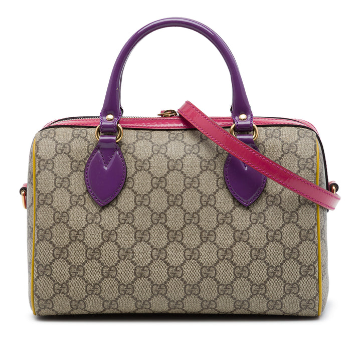 Édition limitée Multicolor Boston Sac Petit GG Supreme Violet
