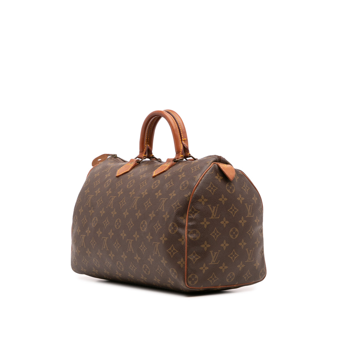 Louis Vuitton Monogram Speedy 35 Marron – GABY PARIS Authentique
