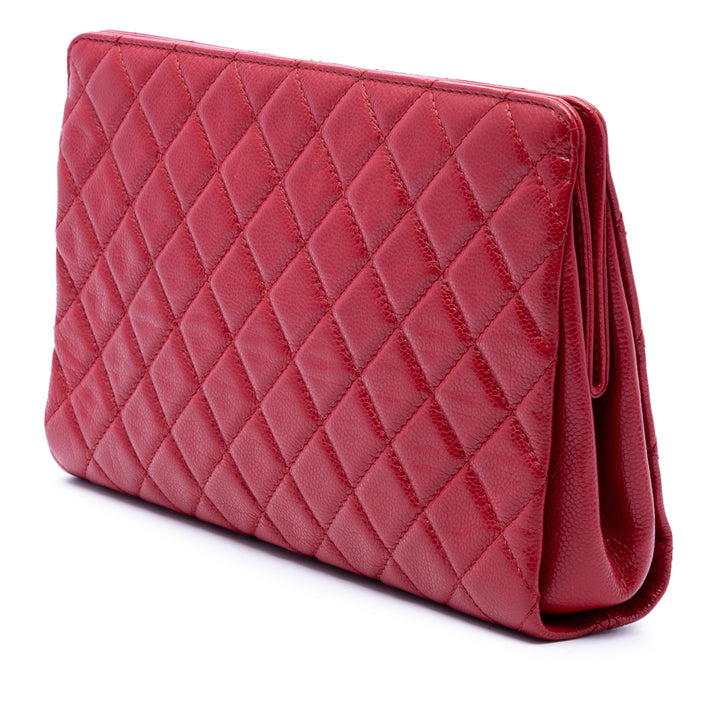 Chanel CC Matelassé Caviar Frame Pochette