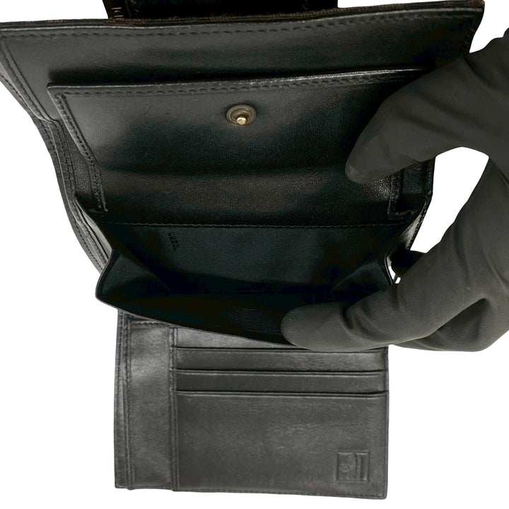 Fendi Zucchino Trois volets Portefeuille Marron – vue 6 – GABY PARIS
