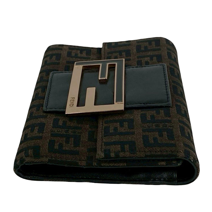 Fendi Zucchino Trois volets Portefeuille Marron – vue 8 – GABY PARIS