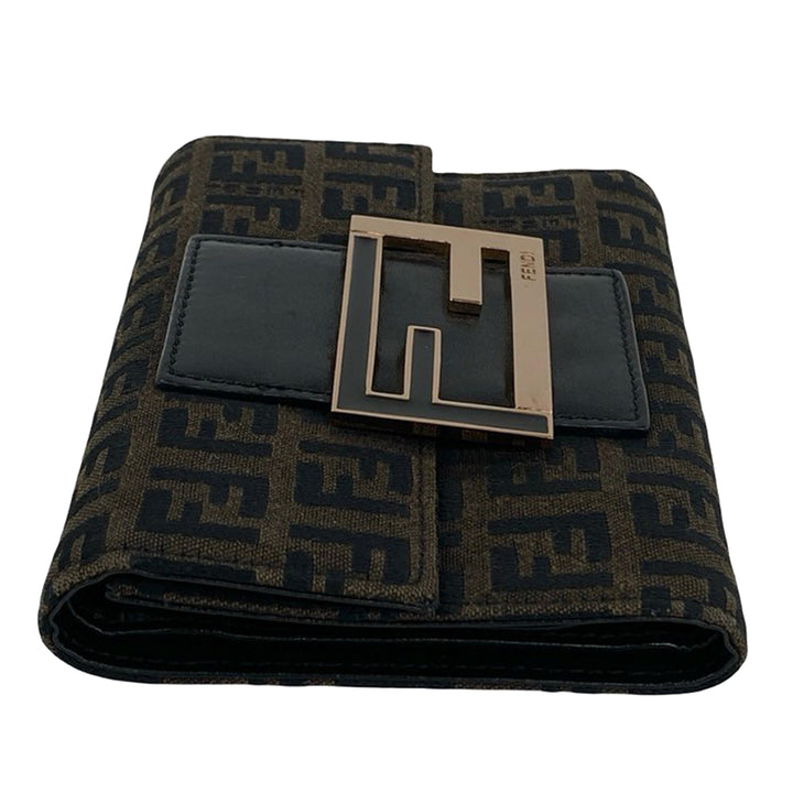 Fendi Zucchino Trois volets Portefeuille Marron – vue 9 – GABY PARIS
