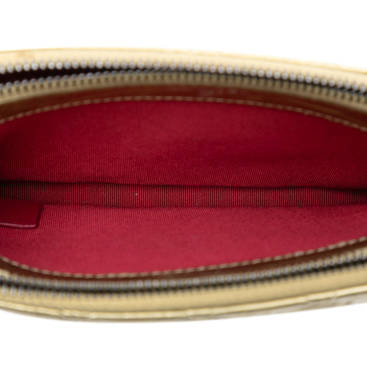 Chanel Matelassé Metallic vieilli Cuir de veau Gabrielle Pochette avec chaîne