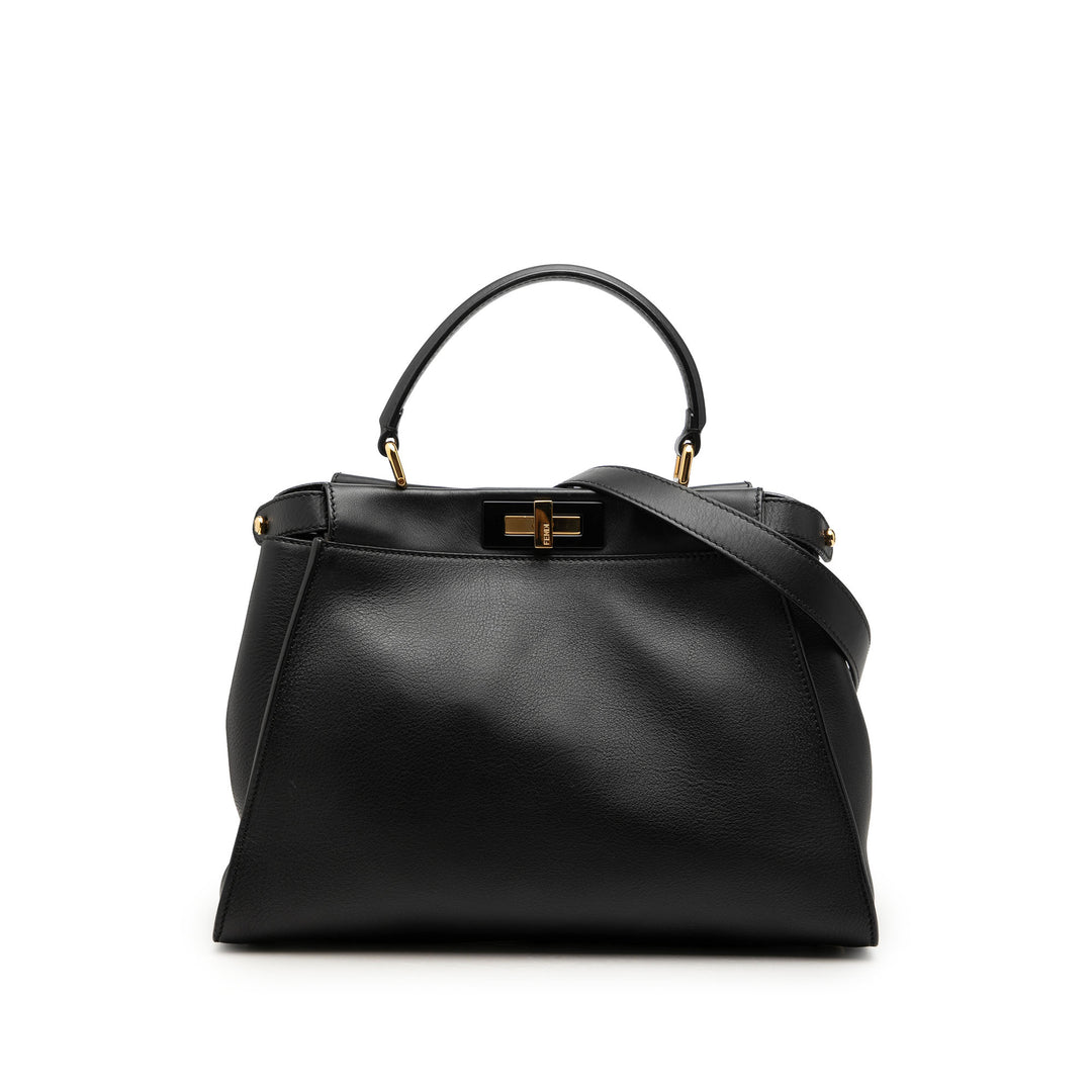 Fendi Medium Cuir Selleria Peekaboo Iconic Sac