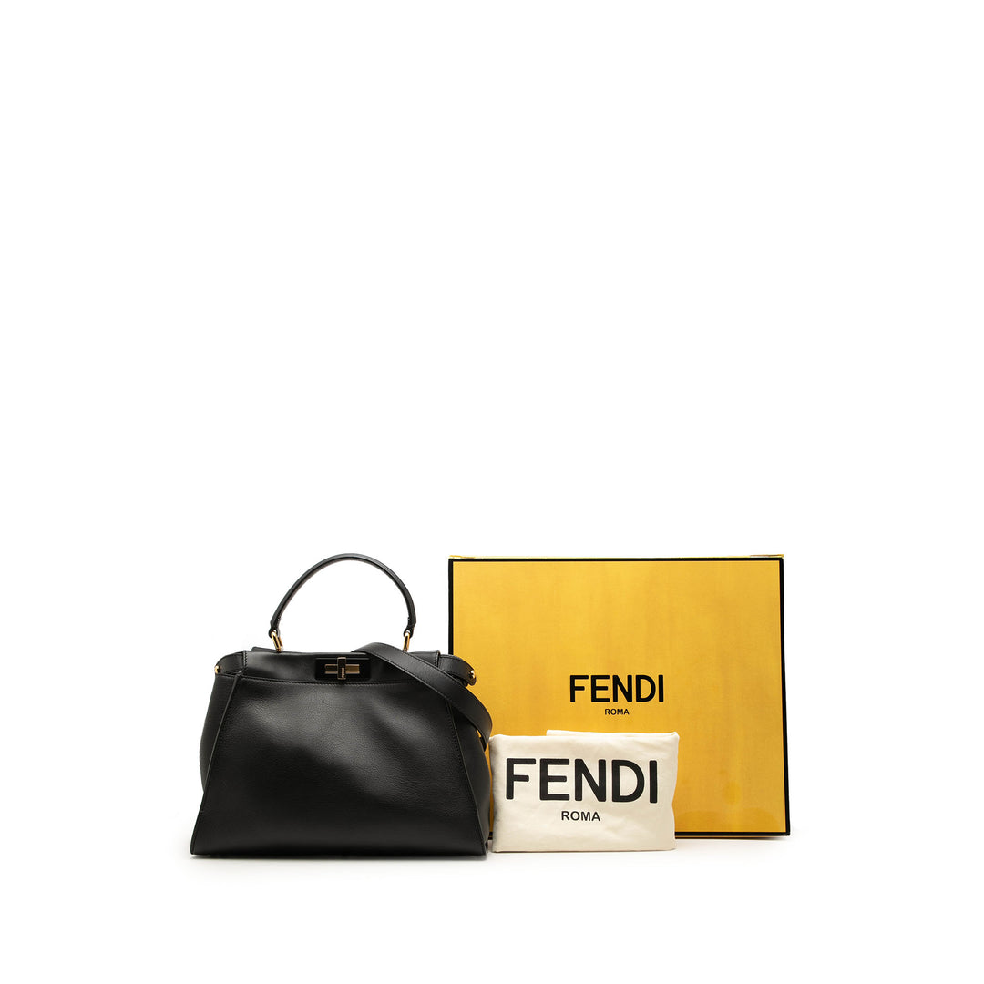 Fendi Medium Cuir Selleria Peekaboo Iconic Sac