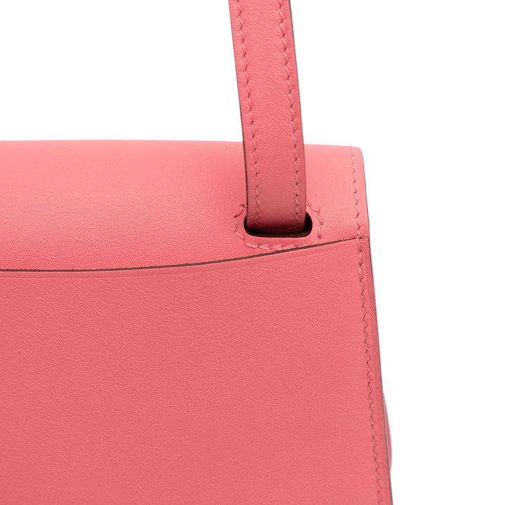 Hermès Sac à main Halzan 22 Swift Mini Rose – vue 10 – GABY PARIS
