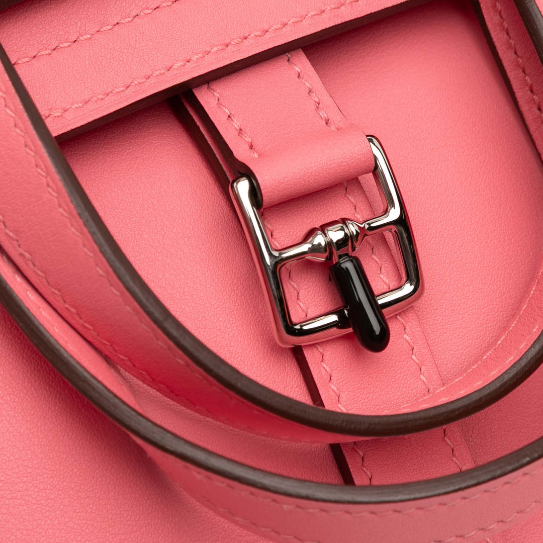 Hermès Sac à main Halzan 22 Swift Mini Rose – vue 7 – GABY PARIS