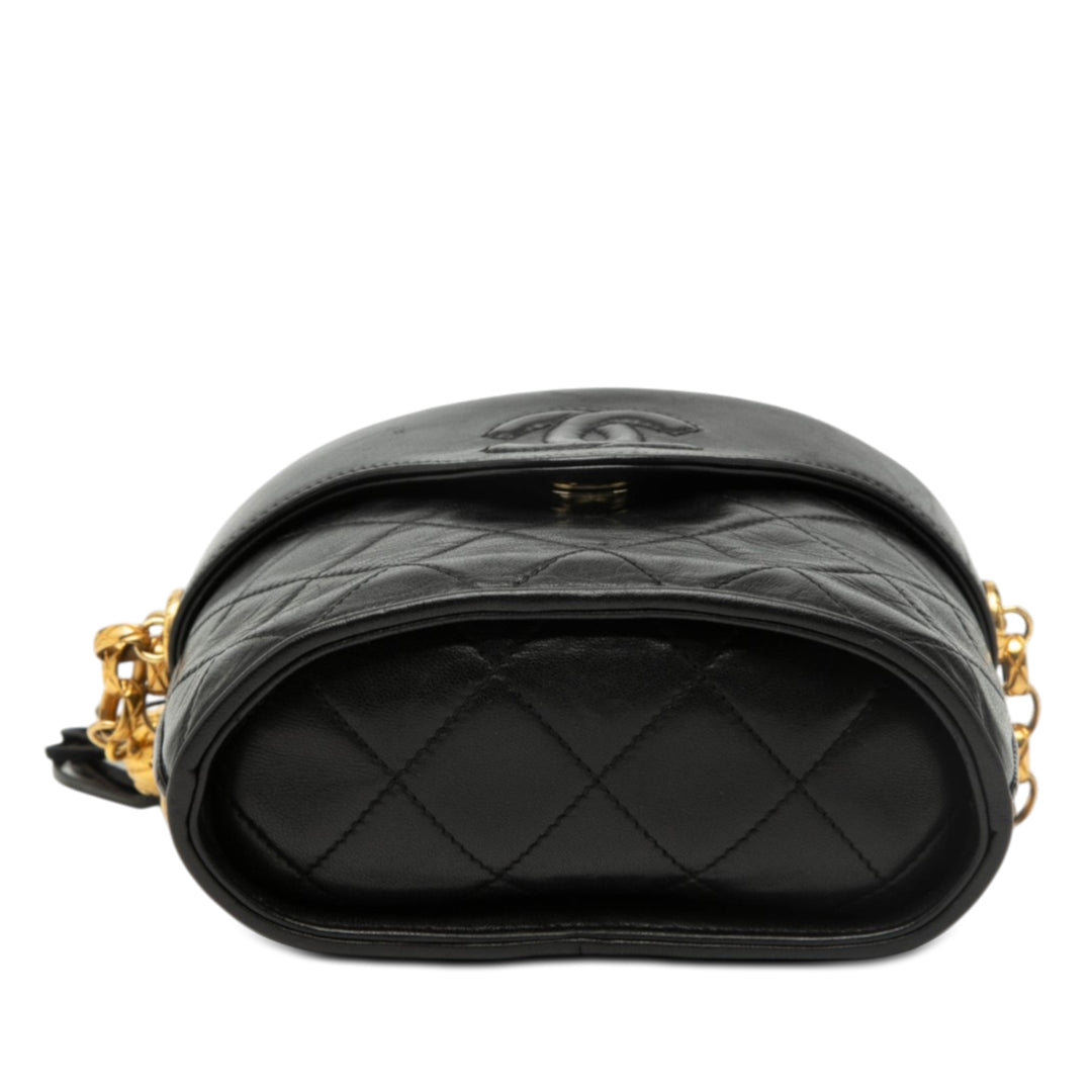 Chanel CC Matelassé Cuir d’agneau Pompon Vanity