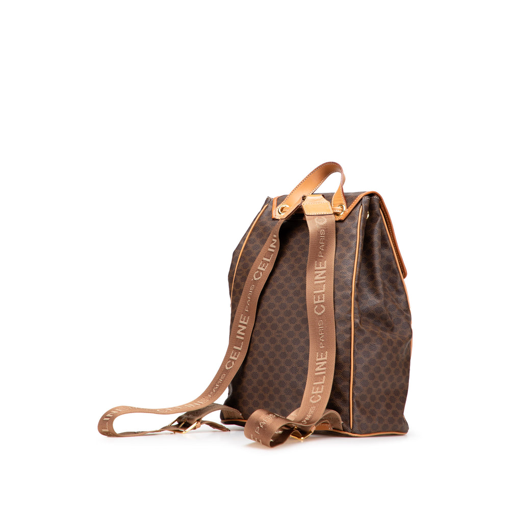 Macadam Coated Canvas Backpack Brown - Gaby Paris