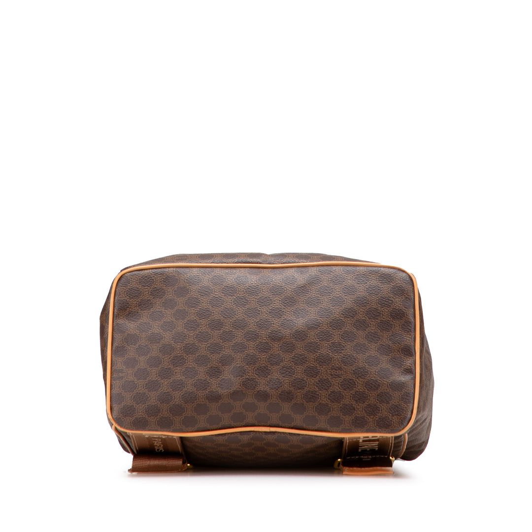 Macadam Coated Canvas Backpack Brown - Gaby Paris