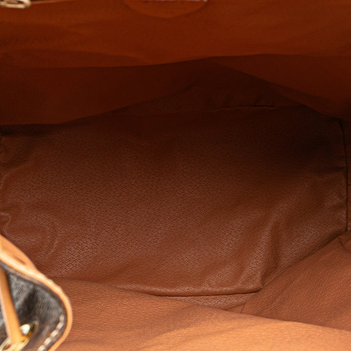 Macadam Coated Canvas Backpack Brown - Gaby Paris