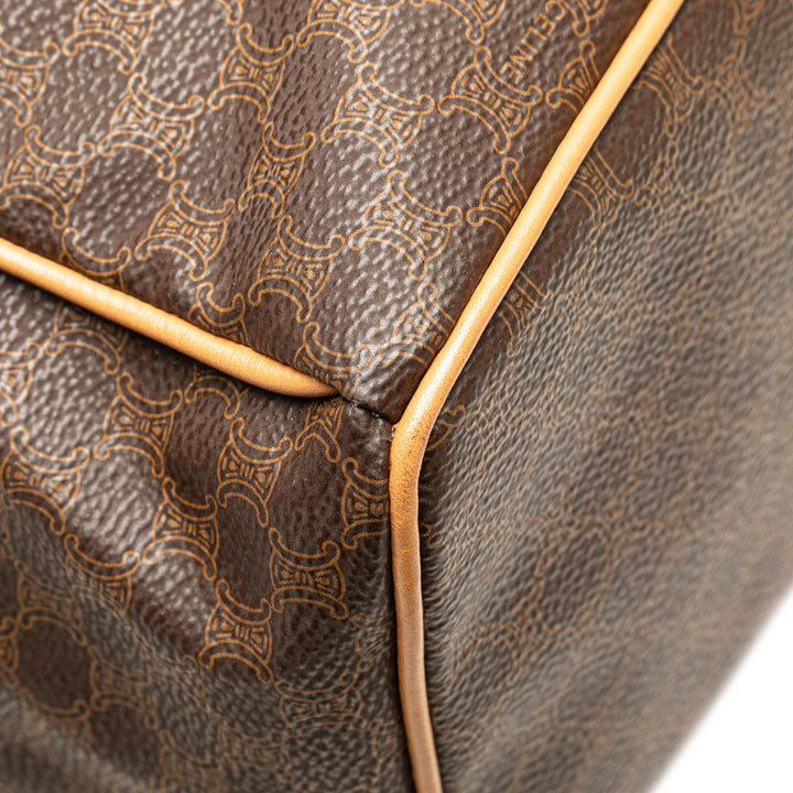 Macadam Coated Canvas Backpack Brown - Gaby Paris