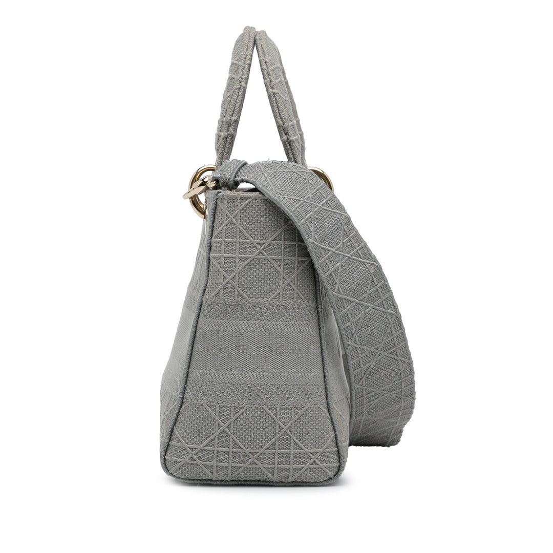 Medium Cannage Lady D-Lite Gray - Gaby Paris