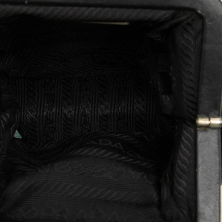 Prada Tessuto Kiss Lock Frame Coin Pochette