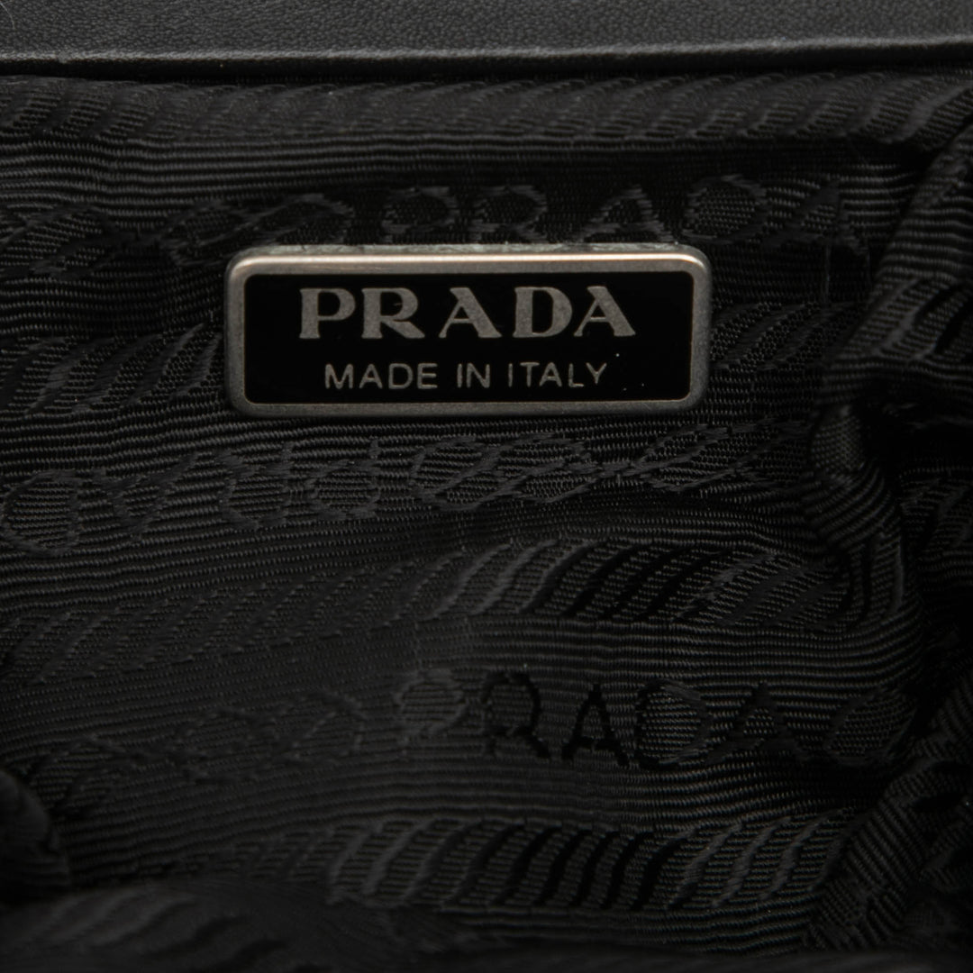Prada Tessuto Kiss Lock Frame Coin Pochette