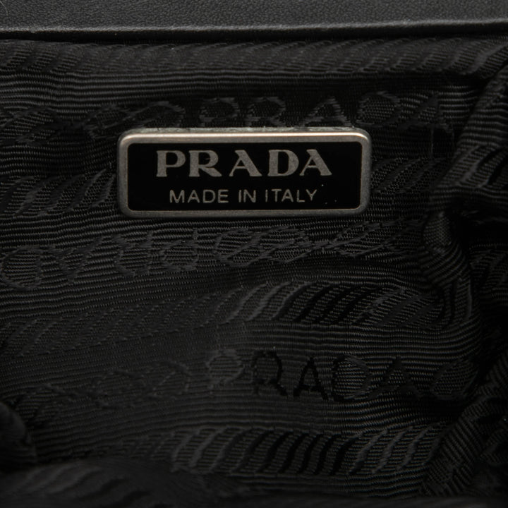 Prada Tessuto Kiss Lock Frame Coin Pochette