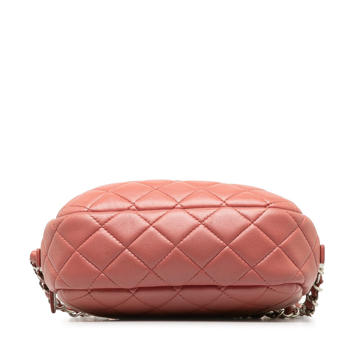 Mini Lambskin Camera Case Pink - Gaby Paris