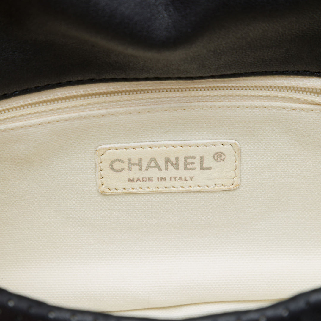 Chanel perforé Baseball Spirit à rabat Cuir d'agneau