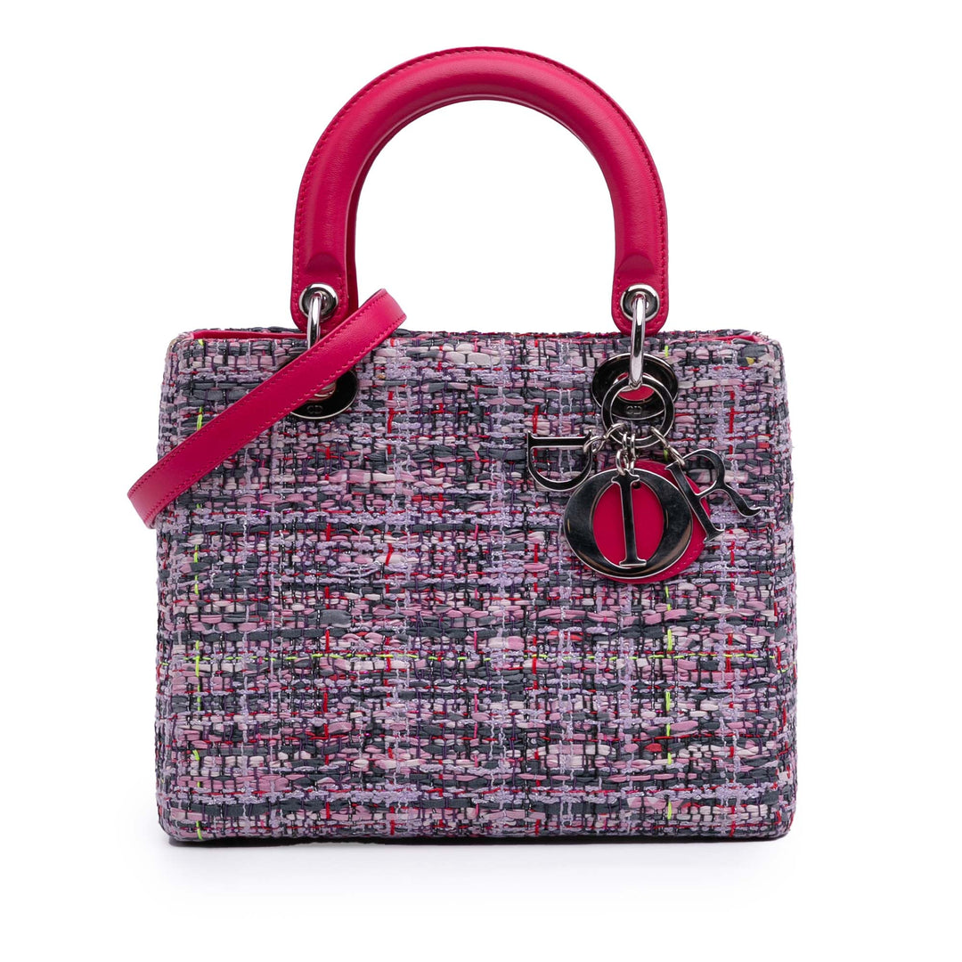 Medium Tweed Lady Dior Pink - Gaby Paris